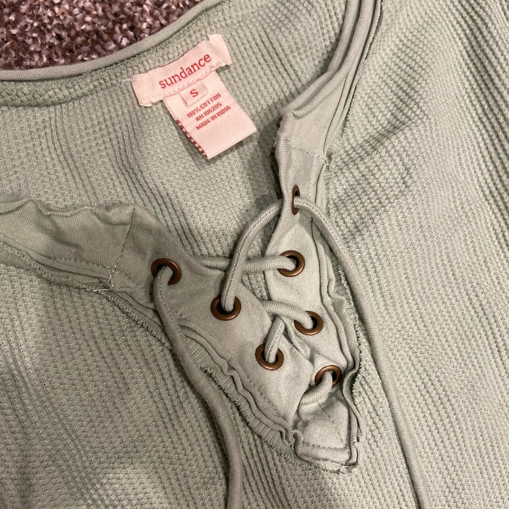 Sage green Sundance thermal top